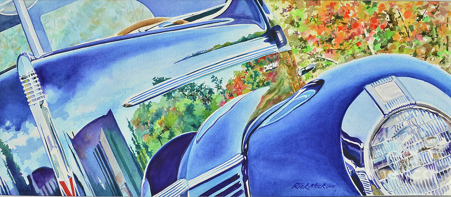 Forty Ford in Fall Painting by Rick Mock