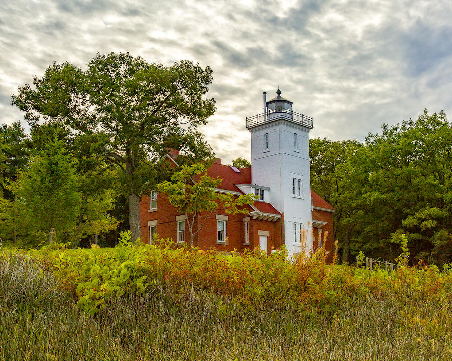 Forty Mile Point Lighthouse Lake Huron Lower Peninsilat MI  Photograph by Jack R Perry