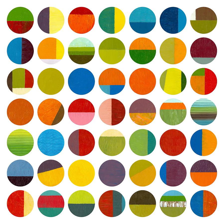 Forty Nine Circles Painting by Michelle Calkins