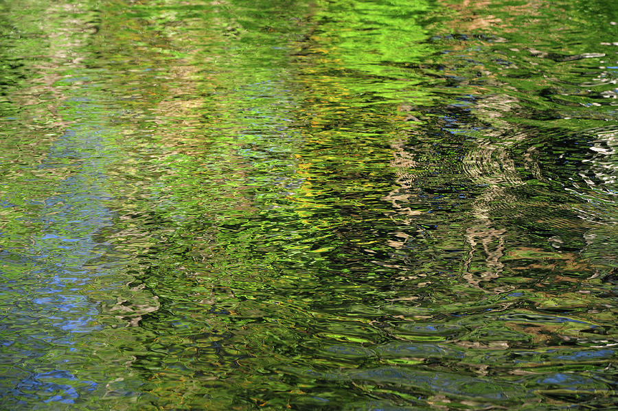 Abstract Photograph - Forty Shades of Green 1. Water Abstract by Jenny Rainbow