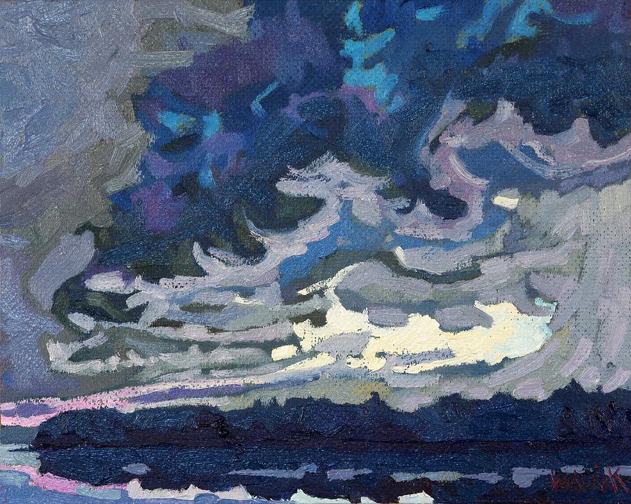 Sunset Painting - Forward Flank Rain by Phil Chadwick