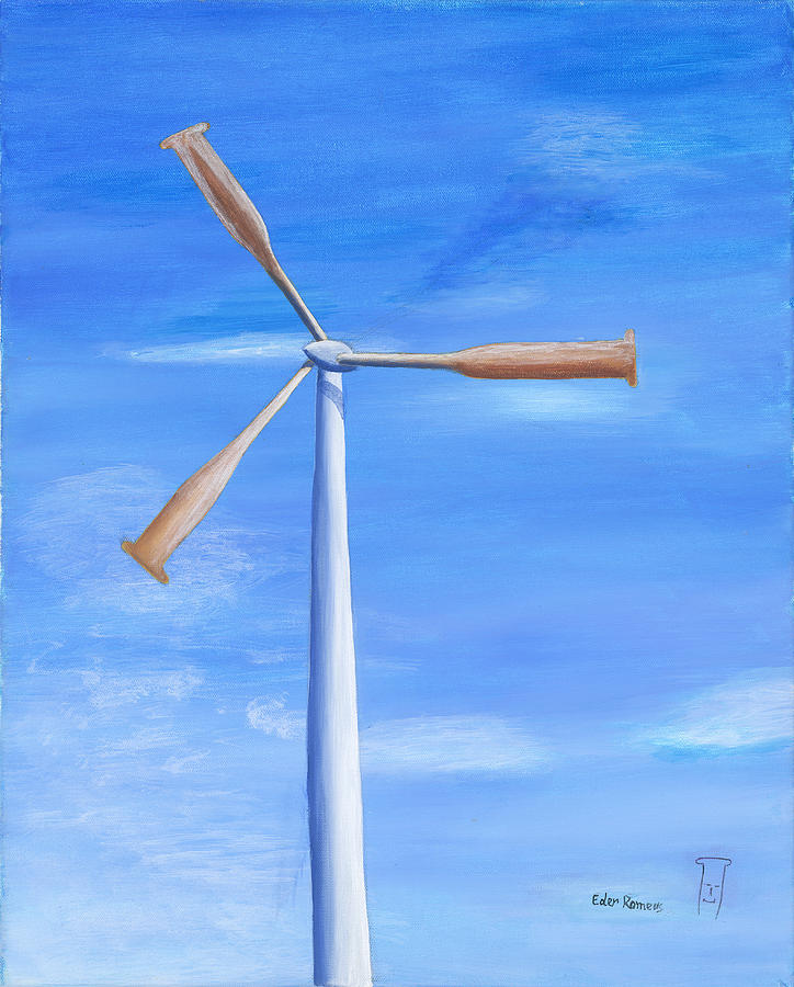 Windmill Painting - Forward Motion by Eder Romeos