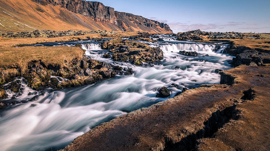 Foss waterfall - Iceland - Landscape photography Photograph by Giuseppe Milo
