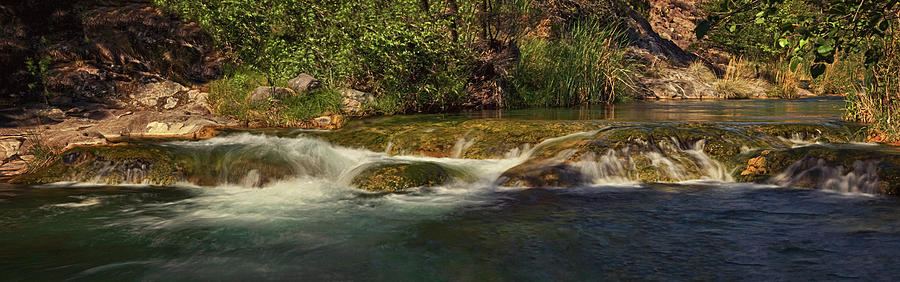 Fossil Creek Rapids pano tx Photograph by Theo OConnor