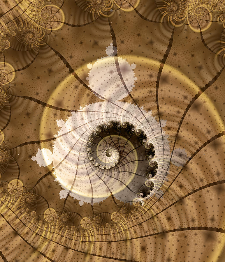 Abstract Digital Art - Fossil by David April