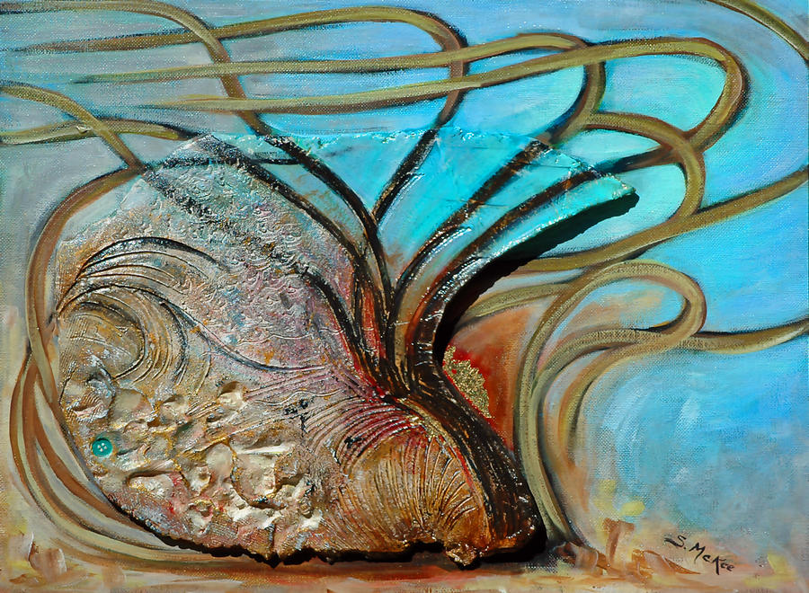 Fossil in the Deep Painting by Suzanne McKee