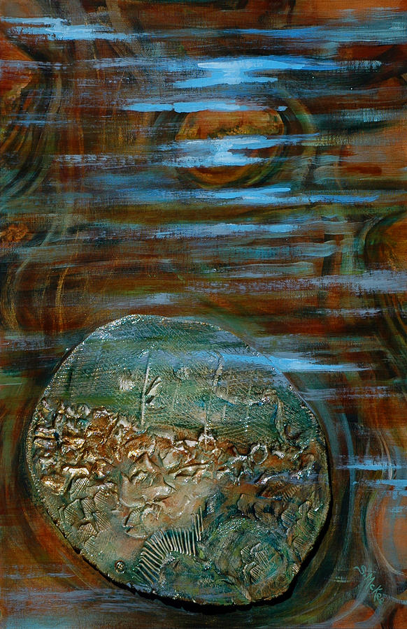 Fossils in a Stream Painting by Suzanne McKee