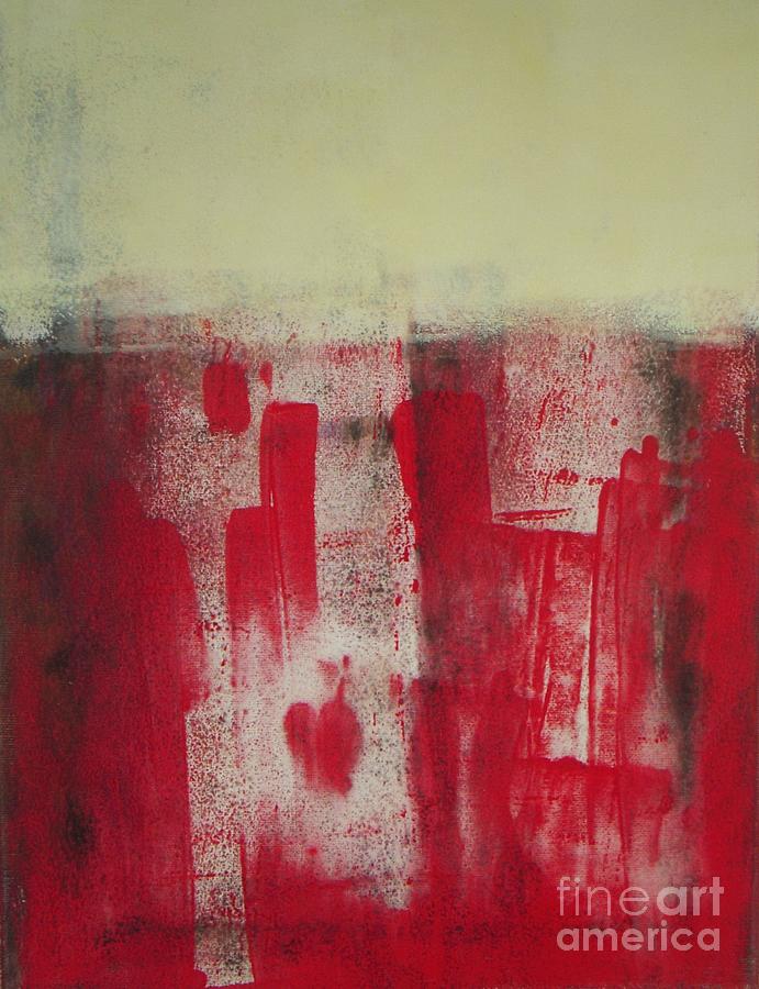 Abstract Painting - Red abstract by Vesna Antic