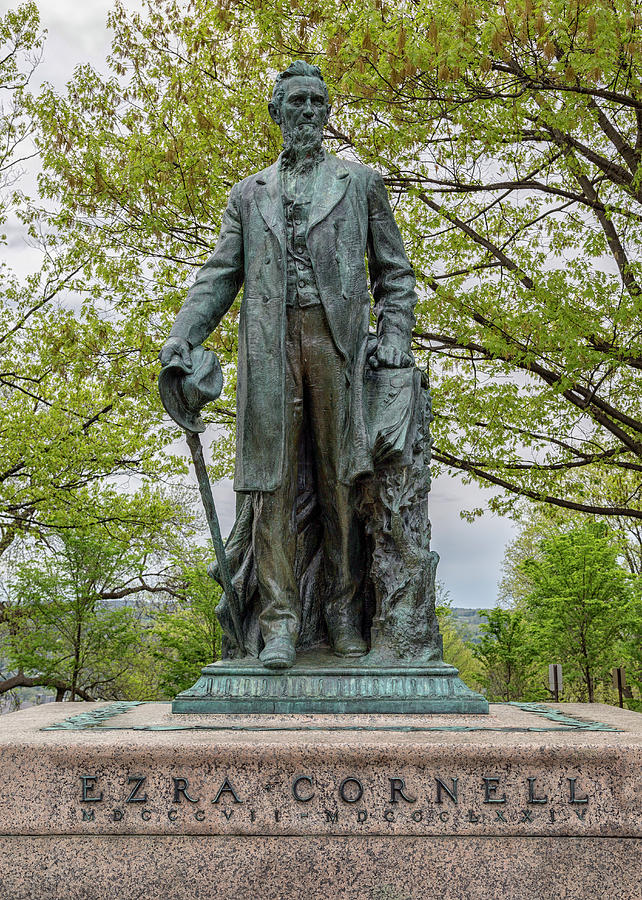 Founder - Ezra Cornell Photograph by Stephen Stookey
