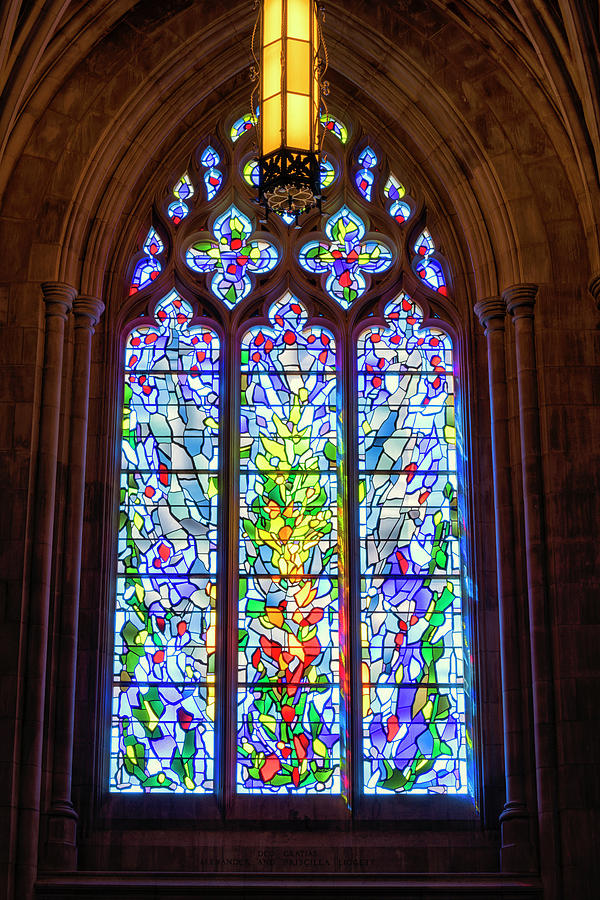 Founding of a New Nation - Stained Glass Window Photograph by Dennis Kowalewski