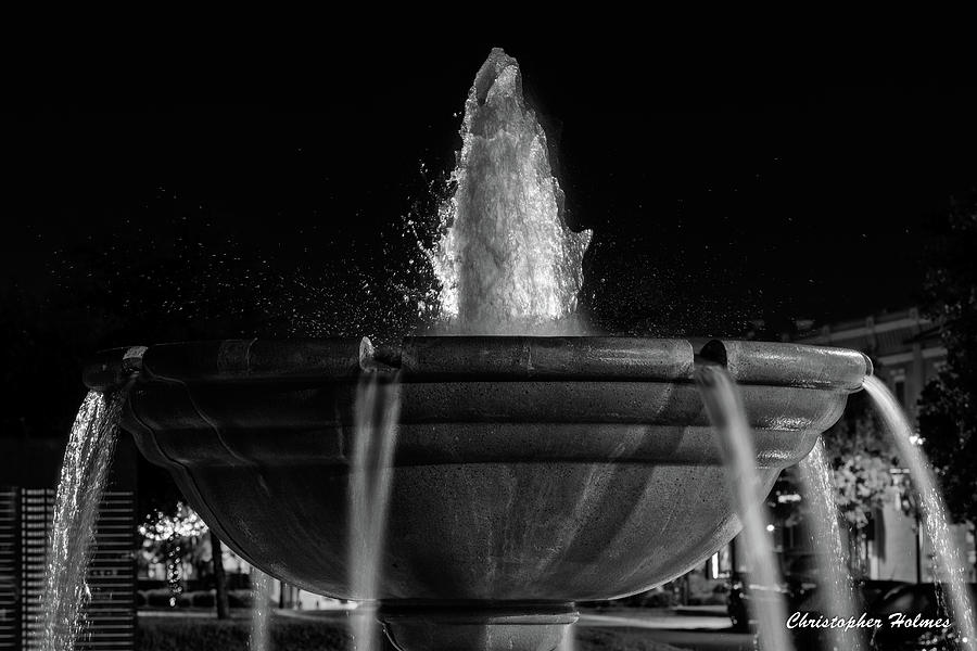 Fountain at Night Photograph by Christopher Holmes