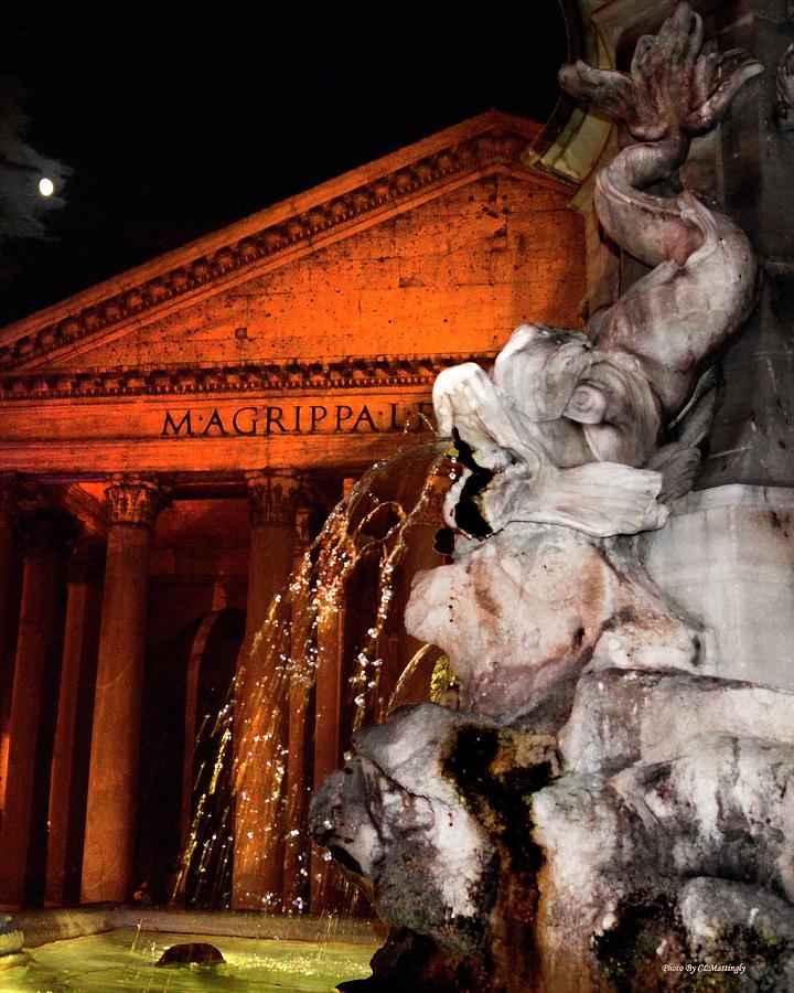 Fountain at Pantheon Photograph by Coke Mattingly