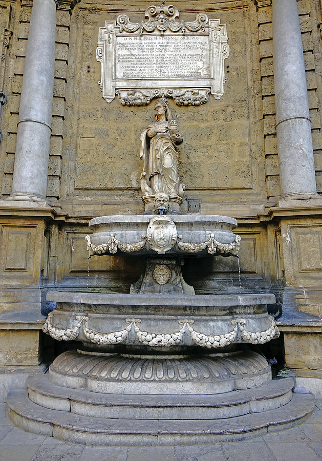 Fountain At Quattro Canti In Palermo Sicily Photograph by Rick Rosenshein