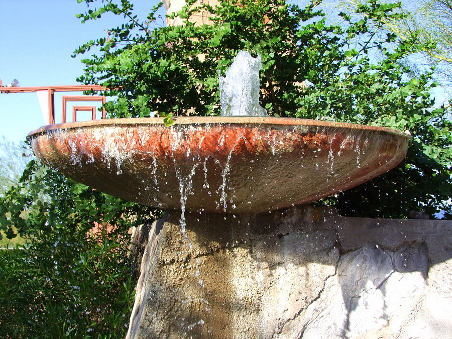 Fountain at Taliesen Photograph by Mary Deal