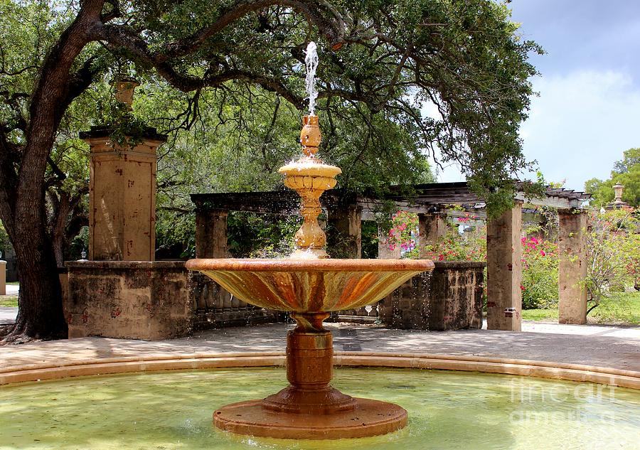 Fountain in Garden Photograph by Mesa Teresita
