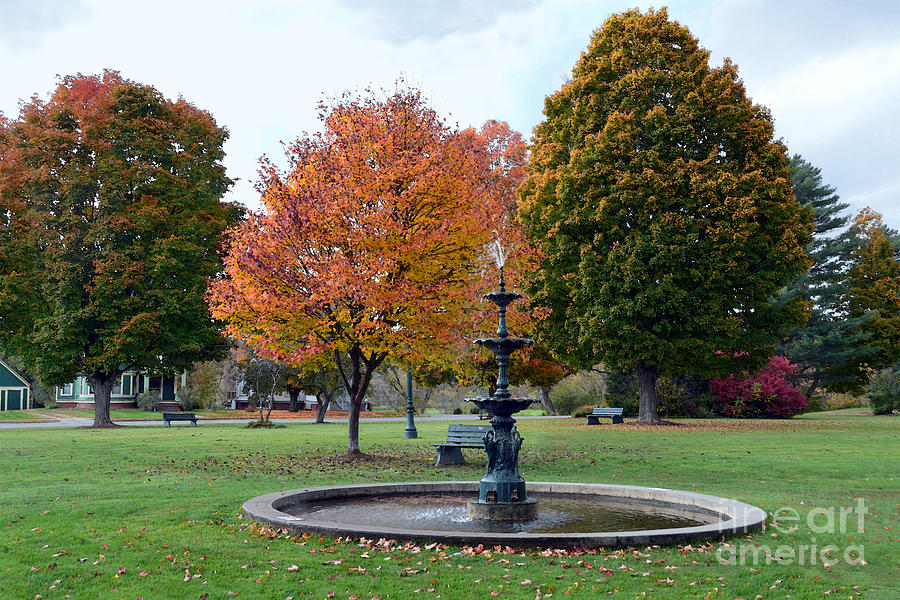 Fountain in Lyndonville Bandstand Park Photograph by Catherine Sherman