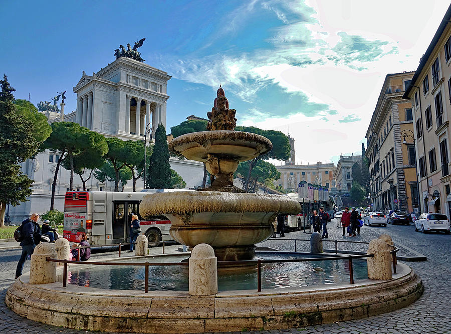 Fountain In Rome Italy  Photograph by Rick Rosenshein