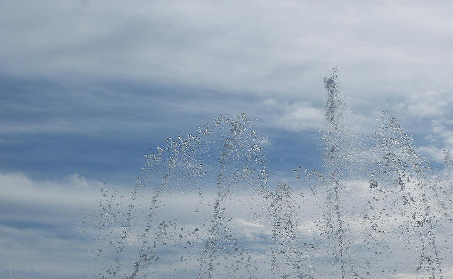 Fountain in the Sky Photograph by Celtic Artist Angela Dawn MacKay