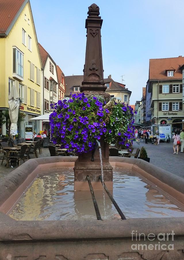 Fountain in Wertheim, Germany Photograph by Barbie Corbett-Newmin