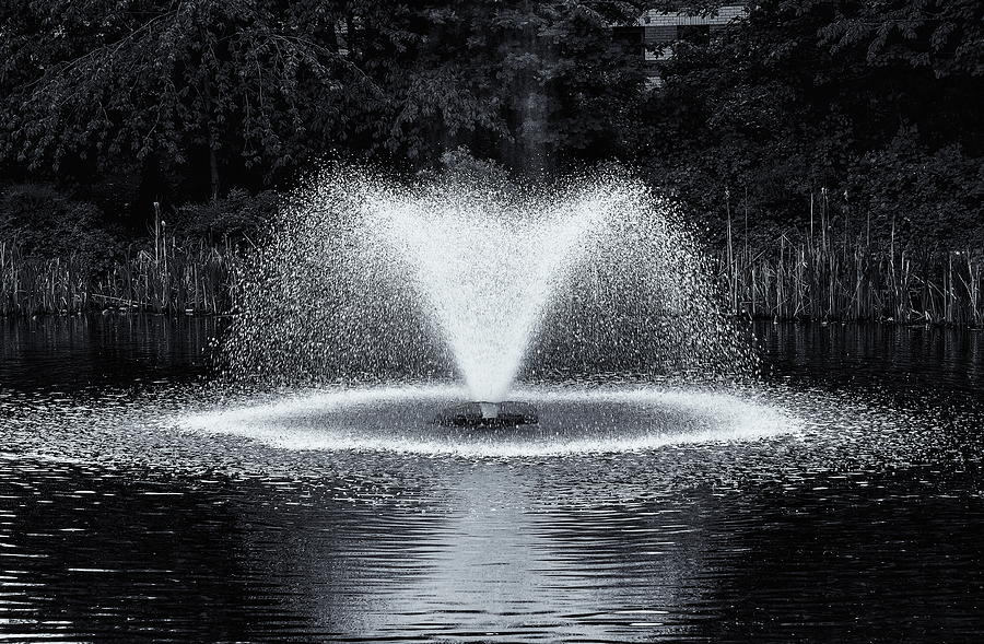 Fountain Monochrome Photograph by Jeff Townsend