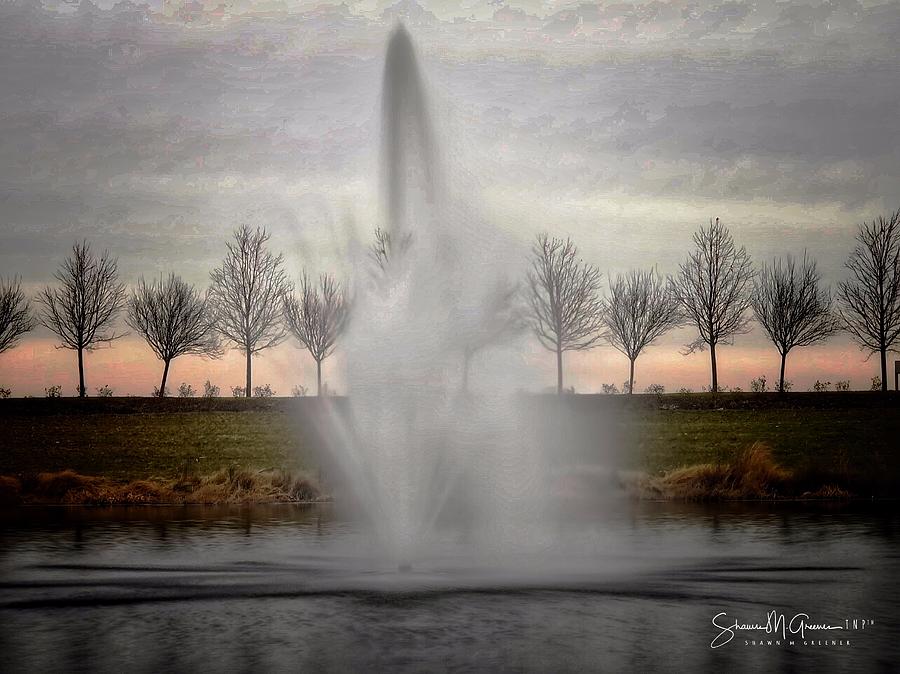 Fountain of Fall Photograph by Shawn M Greener