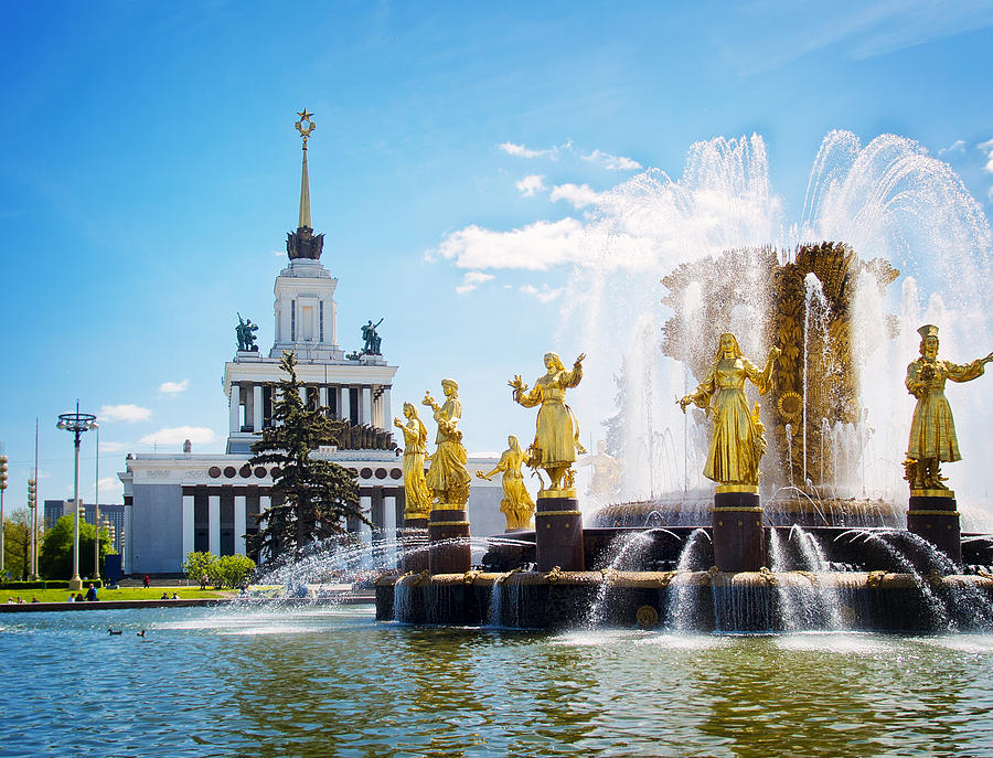 Fountain of Friendship of Peoples in  Moscow Photograph by Anastasy Yarmolovich