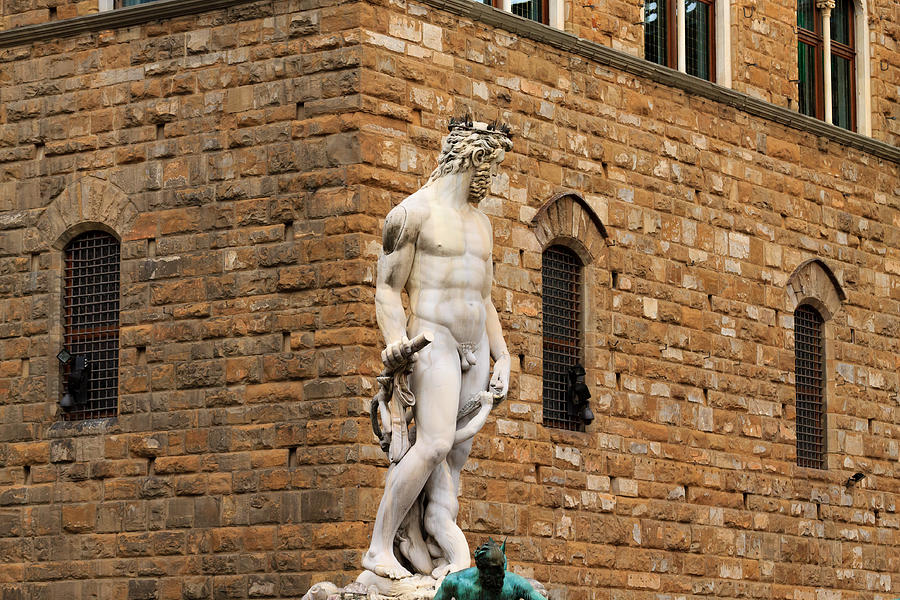 Brick Photograph - Fountain of Neptune by Davide Guidolin