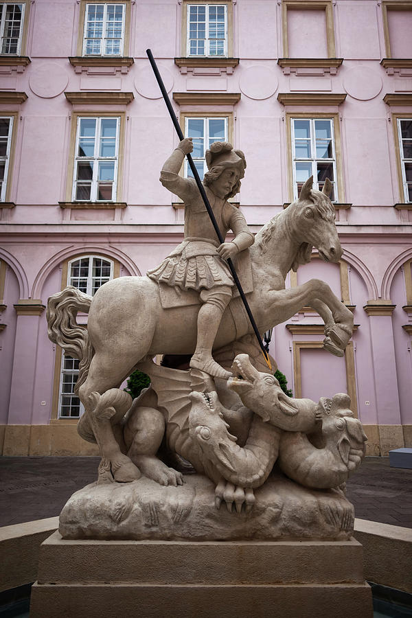 Dragon Photograph - Fountain Of Saint George And The Dragon in Bratislava by Artur Bogacki