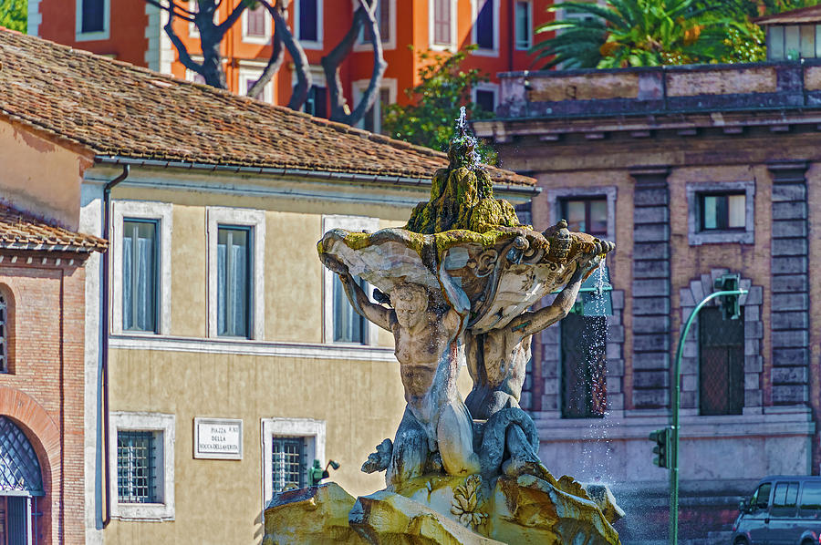 Fountain of the Tritons in Rome, Italy Photograph by Marek Poplawski