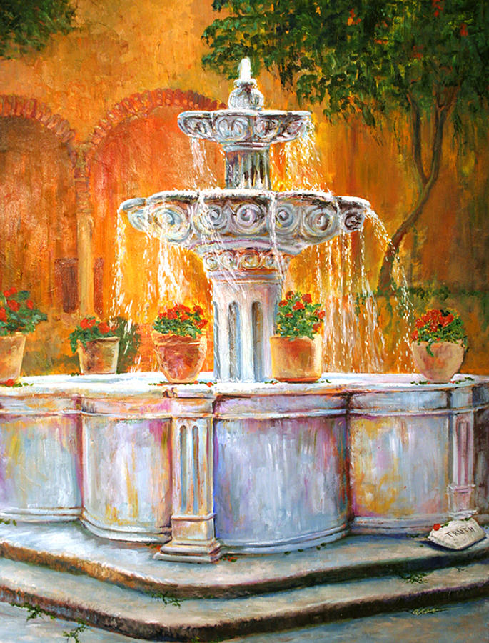 Fountain of Truth Painting by Alan Schwartz