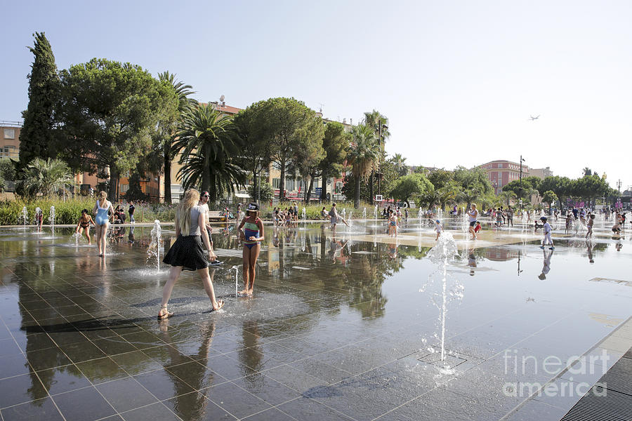 fountain on Place Massena, Nice, France Photograph
