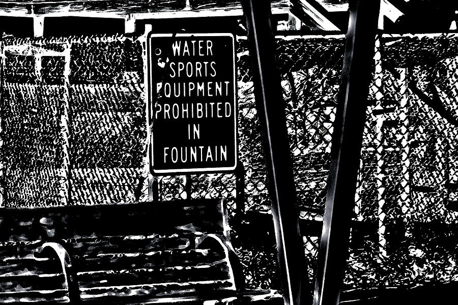 Fountain Prohibition Photograph by Gina OBrien