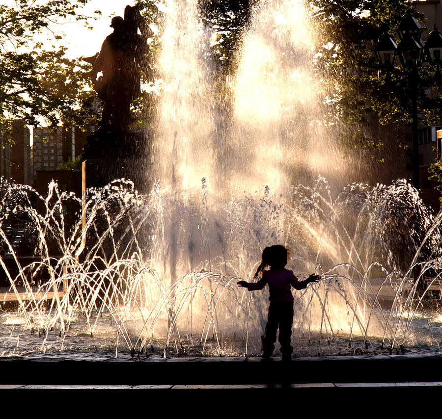 Fountain silhouette Photograph by Russell Styles