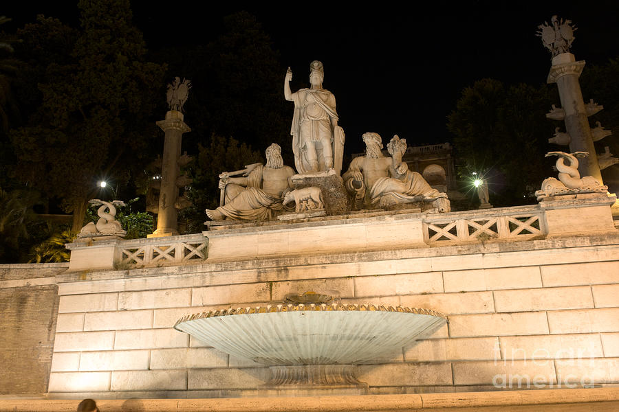Fountain with Roma between Tiber and Aniene Photograph by Fabrizio Ruggeri