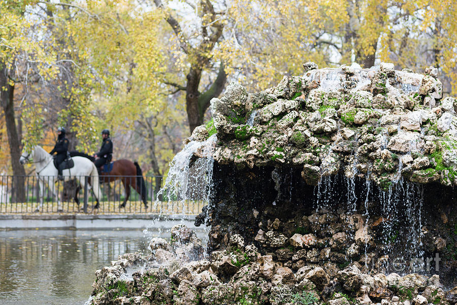 Fountain within Retiro  Photograph by Andrew Michael