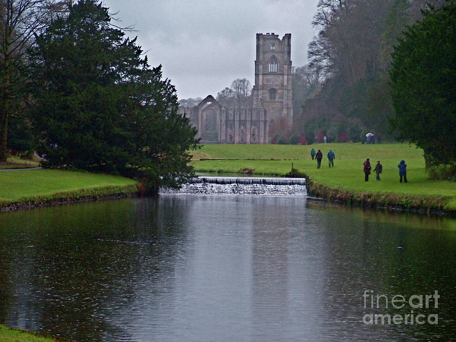 Deer Photograph - Fountains Abbey 5 by Doug Thwaites