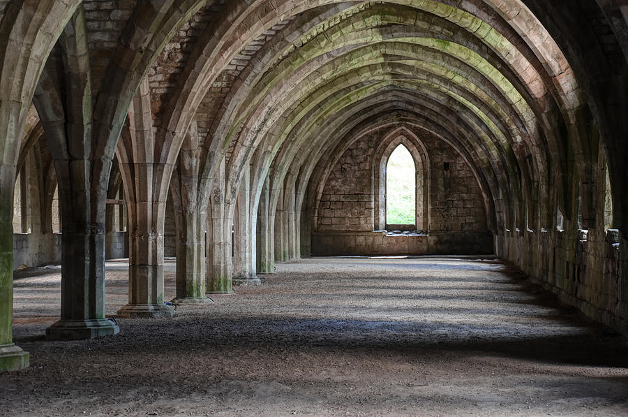Fountains Abbey Great Cloister Photograph by Karen Smale