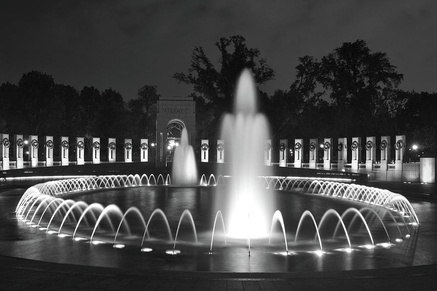 Fountains of the World War Two Memorial Photograph by Philip LeVee ...