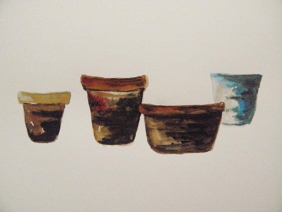 Four Aged Pots Painting by John Williams