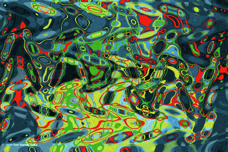Four Babes Panel Abstract Digital Art by Tom Janca