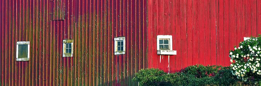 Four Barn Windows 1127 Photograph by Jerry Sodorff