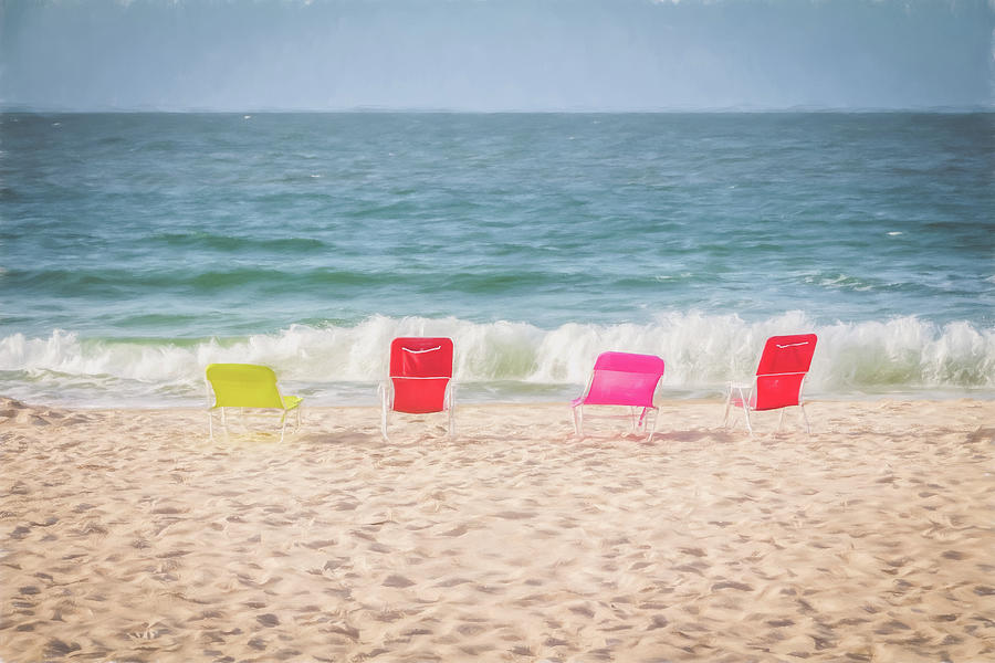 Four Beach Chairs Photograph by Andrea Kappler