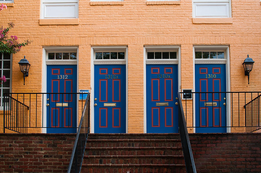 Four Blue Doors Photograph by Monte Stevens