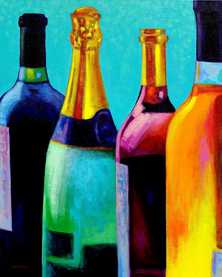 Bottle Painting - Four Bottles by John  Nolan