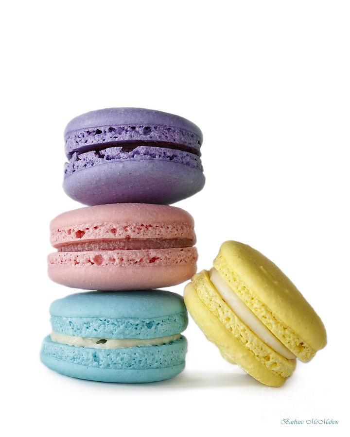 Four Delicate Macarons Photograph by Barbara McMahon