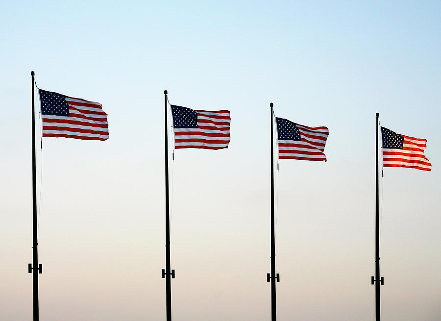 Four Flags at Navy Pier Chicago Photograph by Marilyn Hunt