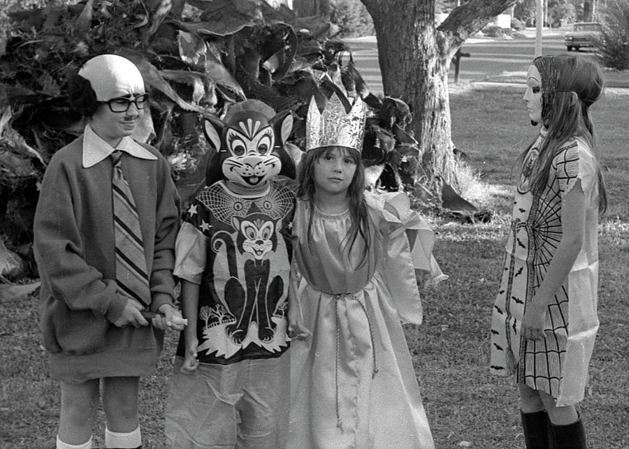 Four Girls In Halloween Costumes, 1971, Part Two Photograph by Jeremy Butler