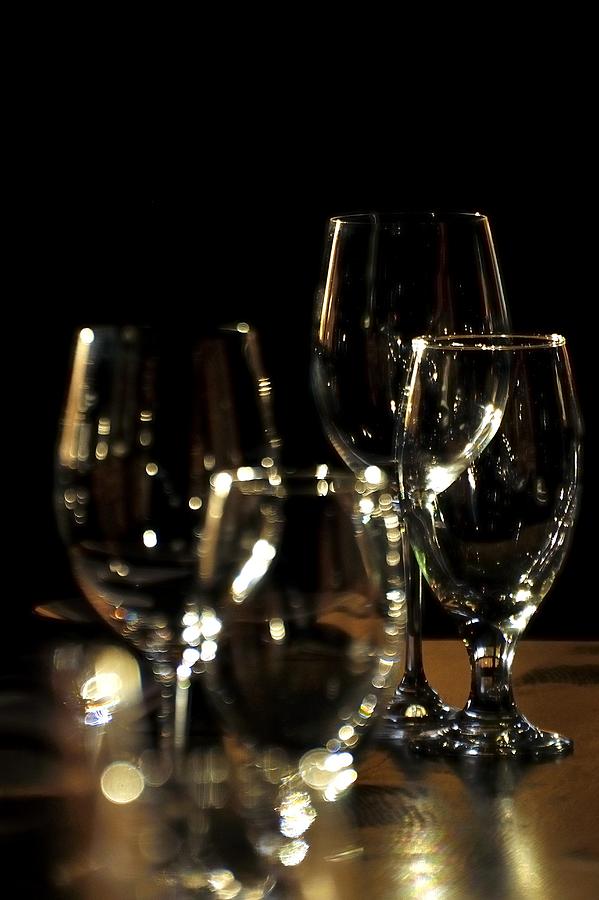 Four Glasses 5834 Photograph by Jerry Sodorff
