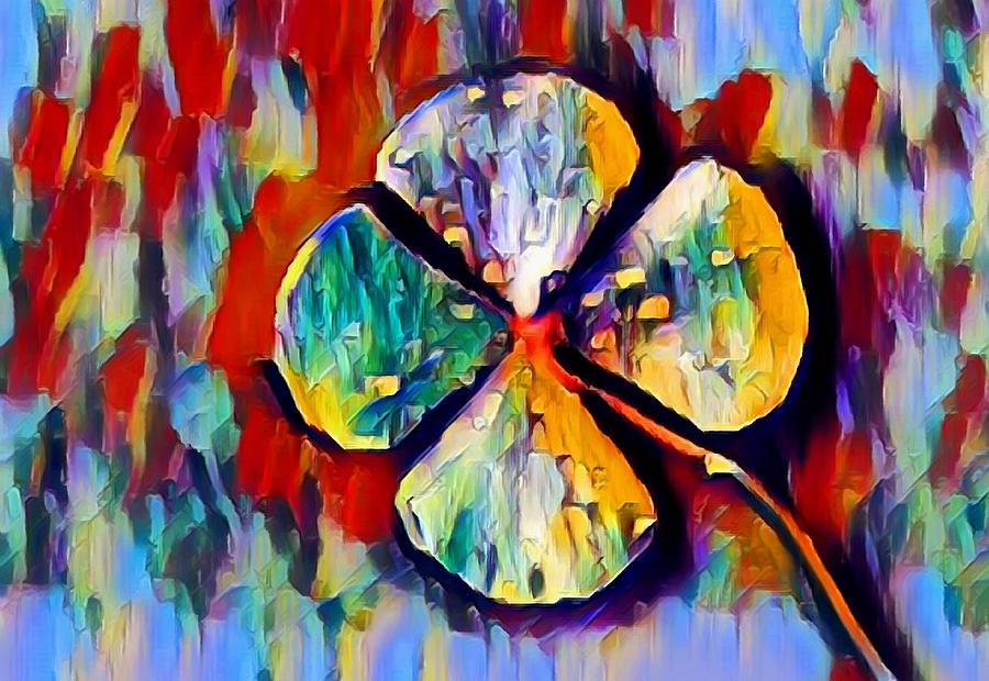 Four Leaf Clover Painting by Chris Butler
