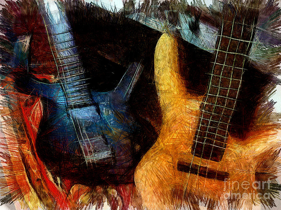 Bass Mixed Media - Four on Six by Keith Blanchet